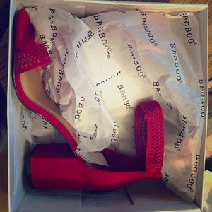 Brand new Red One Strap Block Heels